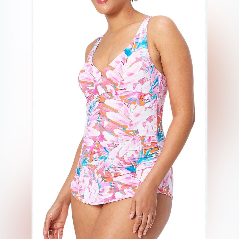 Kim Gravel x Swimsuits For All Sarong 1-Piece Fully lined. Maui Sherbet Size 16